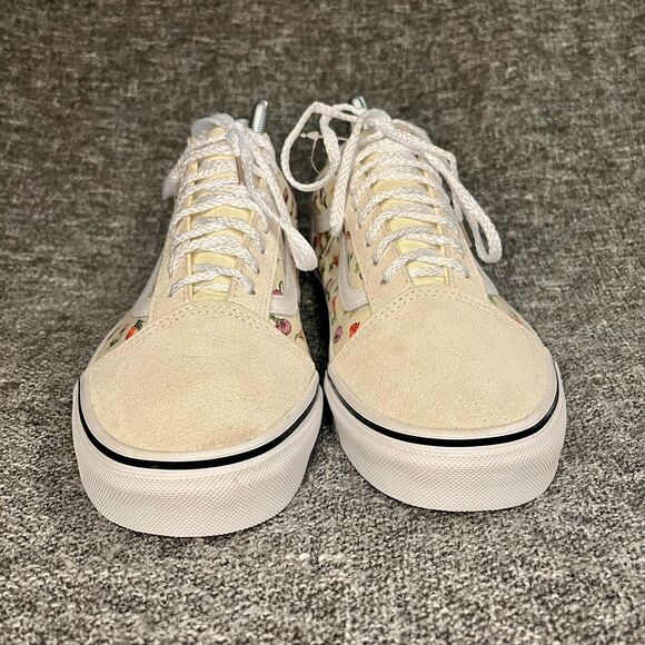 Vans Old Skool Poppy Floral Cream Womans 9.5 Skate Shoes Sneakers - Picture 3 of 10